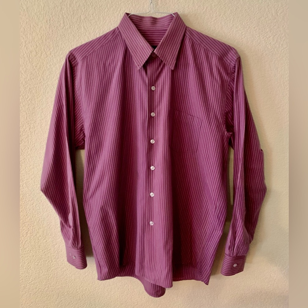 ILLIG- Men’s casual long sleeve dress shirt (XL, Slim Fit).